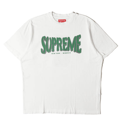 25SS ウォッシュ加工 メッシュロゴ Tシャツ(Flocked Washed S/S Top)