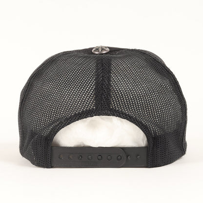 オールドモデル 3スター レザーパッチ トラッカーメッシュキャップ