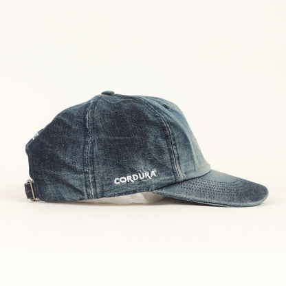 25SS ブリーチ加工 コーデュラデニム Sロゴ 6パネルキャップ(Cordura Denim S Logo 6-Panel)