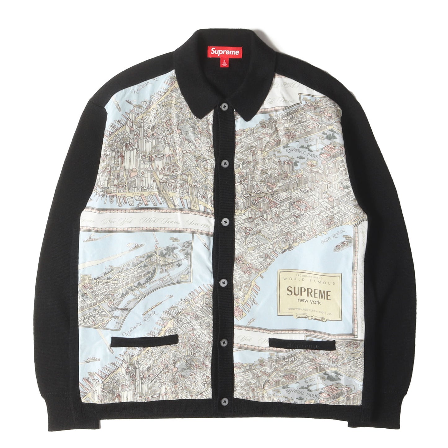 23AW シルク マップ切替し ニット カーディガン(Silk Map Cardigan)