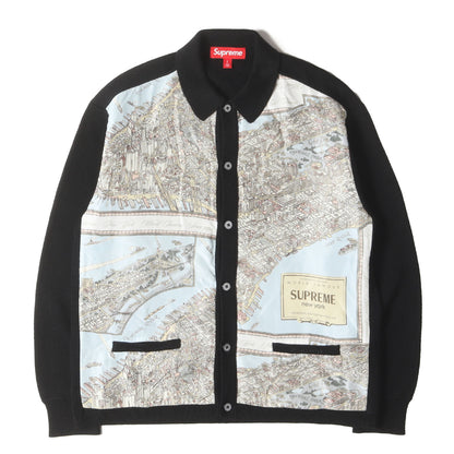 23AW シルク マップ切替し ニット カーディガン(Silk Map Cardigan)