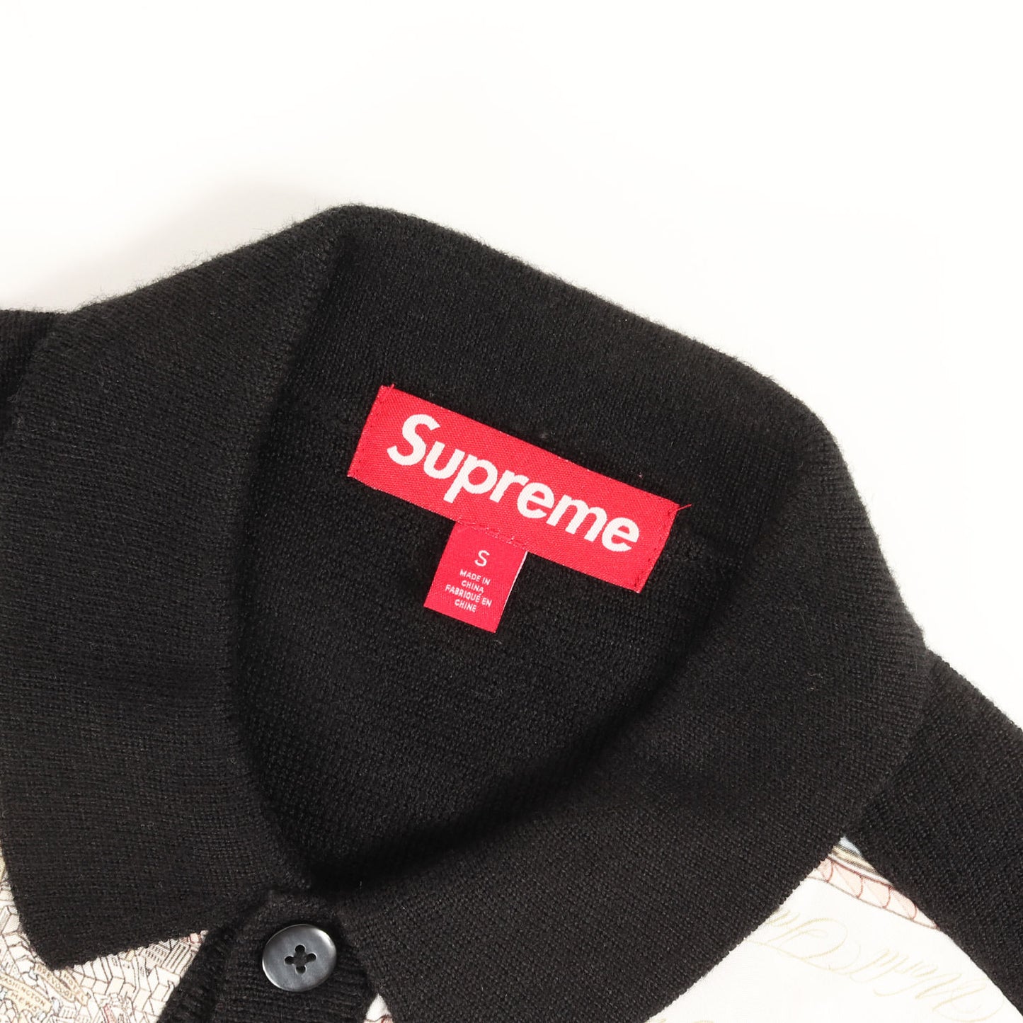 23AW シルク マップ切替し ニット カーディガン(Silk Map Cardigan)