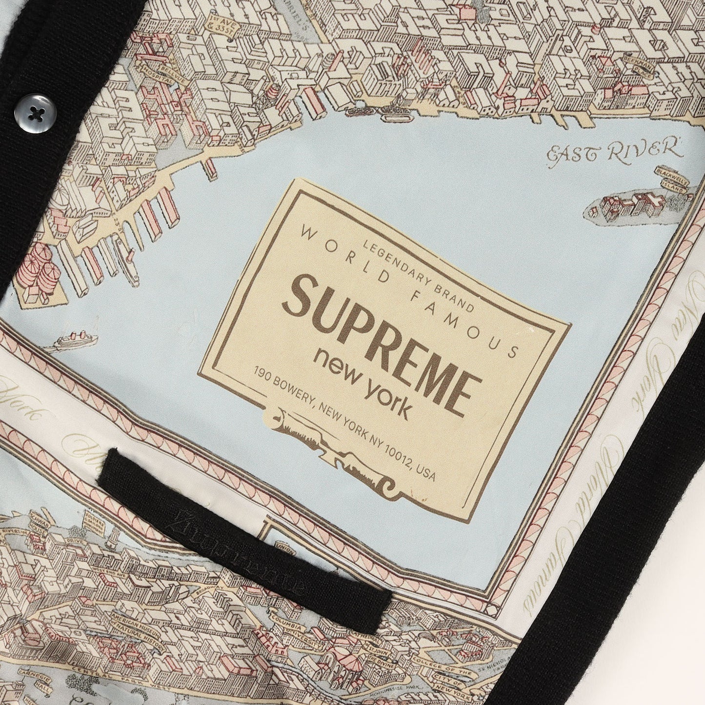 23AW シルク マップ切替し ニット カーディガン(Silk Map Cardigan)