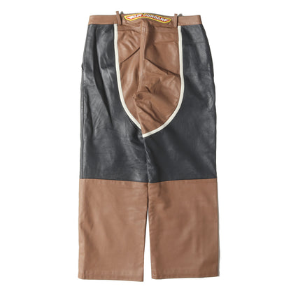 23SS ×Travis Scott / Cactus Jack JORDAN レザー モトクロス パンツ(W J SP TS MOTO PANT)