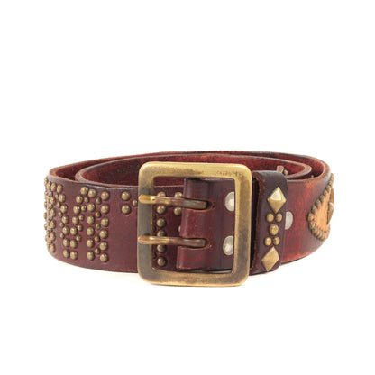 スタースタッズ レザー ベルト