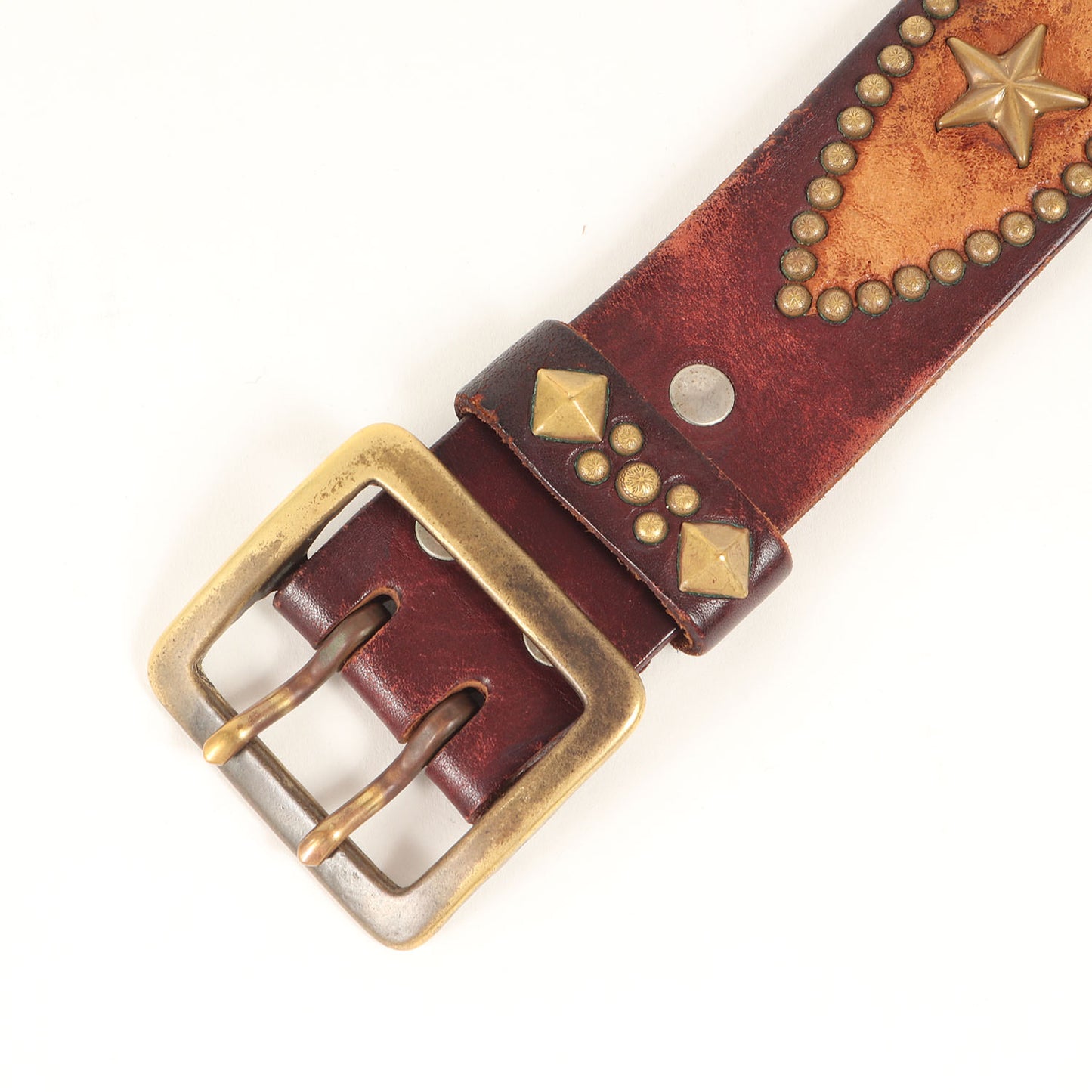 スタースタッズ レザー ベルト