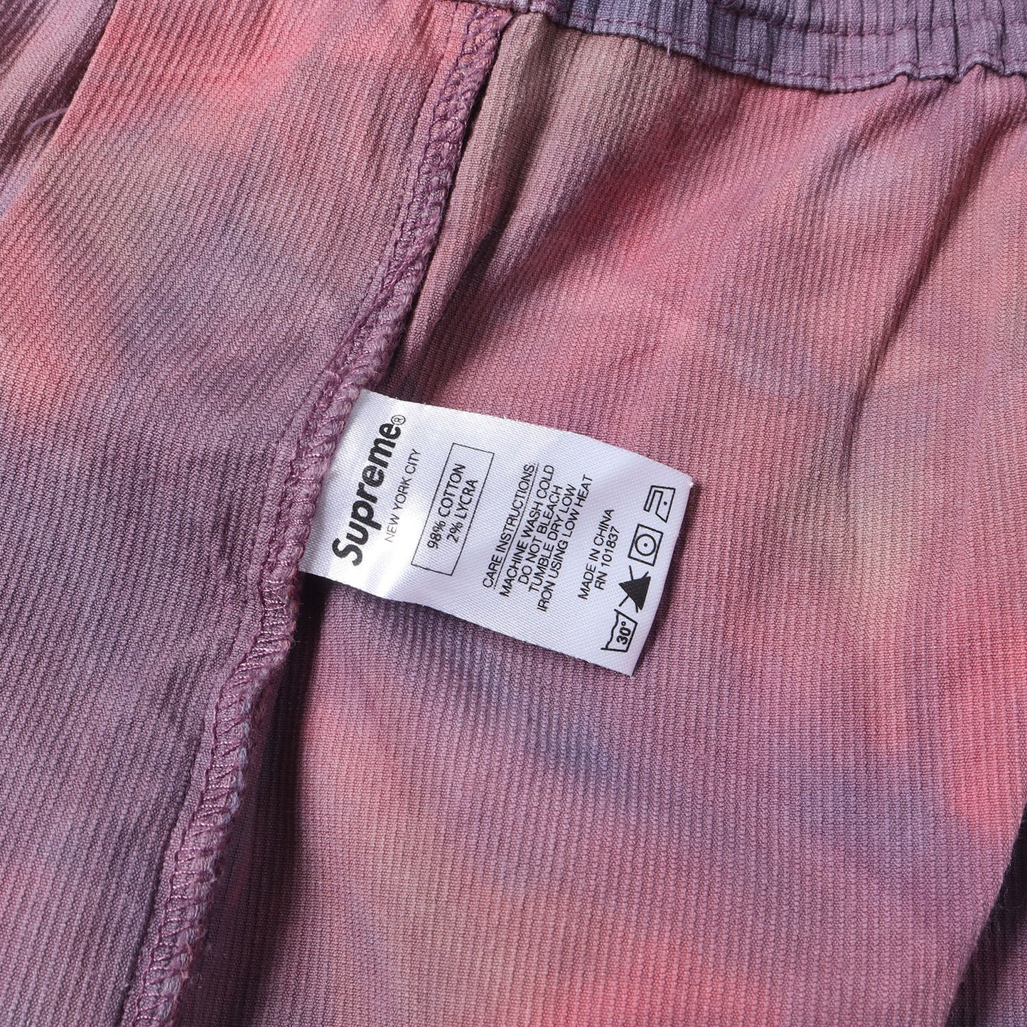 マーブル染め ベルト付き イージーショーツ(Marbled Belted Short)