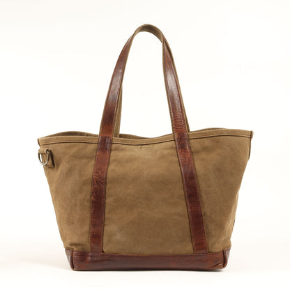 レザーコンビ キャンバス トートバッグ (AGING CANVAS 2WAY TOTE)