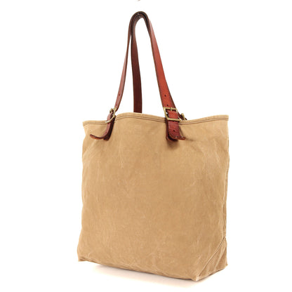 レザーハンドル キャンバス トラベル トートバッグ (Canvas × Leather Travel Tote Bag)