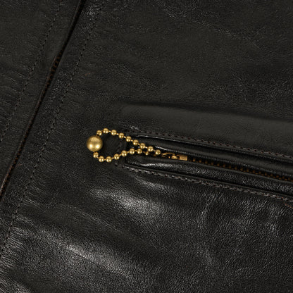 アメリカ屋別注 ハイウェイマン ホースハイドレザー シングル ライダースジャケット (30s SINGLE RIDERS HIGHWAYMAN)