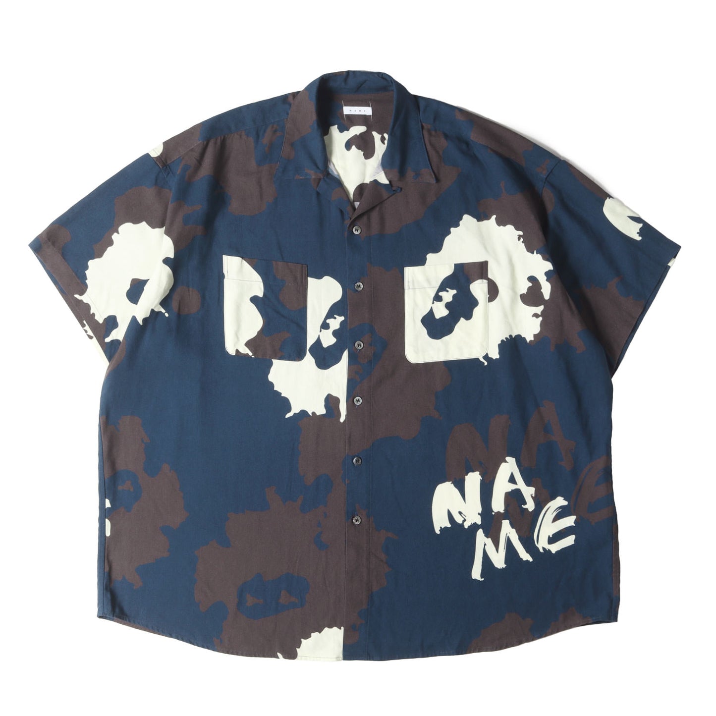 カモフラージュ オーバーサイズ レーヨン 半袖シャツ