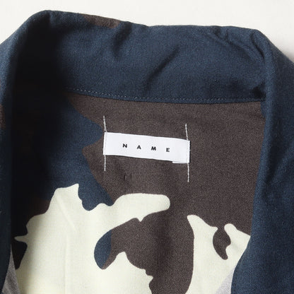 カモフラージュ オーバーサイズ レーヨン 半袖シャツ