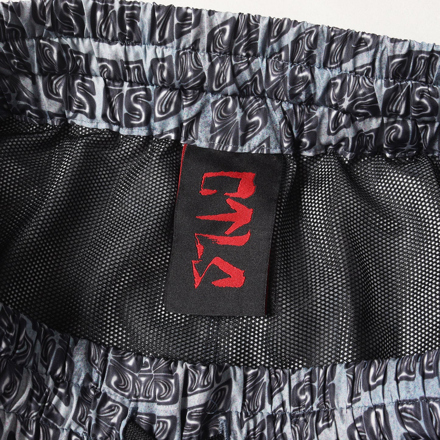 24SS 総柄デザインナイロン サルエル ショーツ