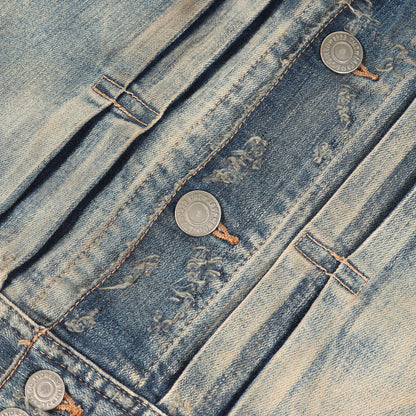 ヴィンテー加工 ハイブリッド ストレッチ 1stタイプ デニムジャケット(HYBRID-STRETCH DENIM JACKET TYPE-VINTAGE)