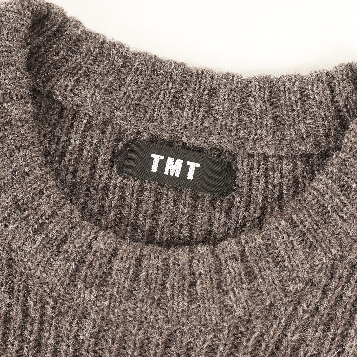 サイドボタン付き ウールニット セーター