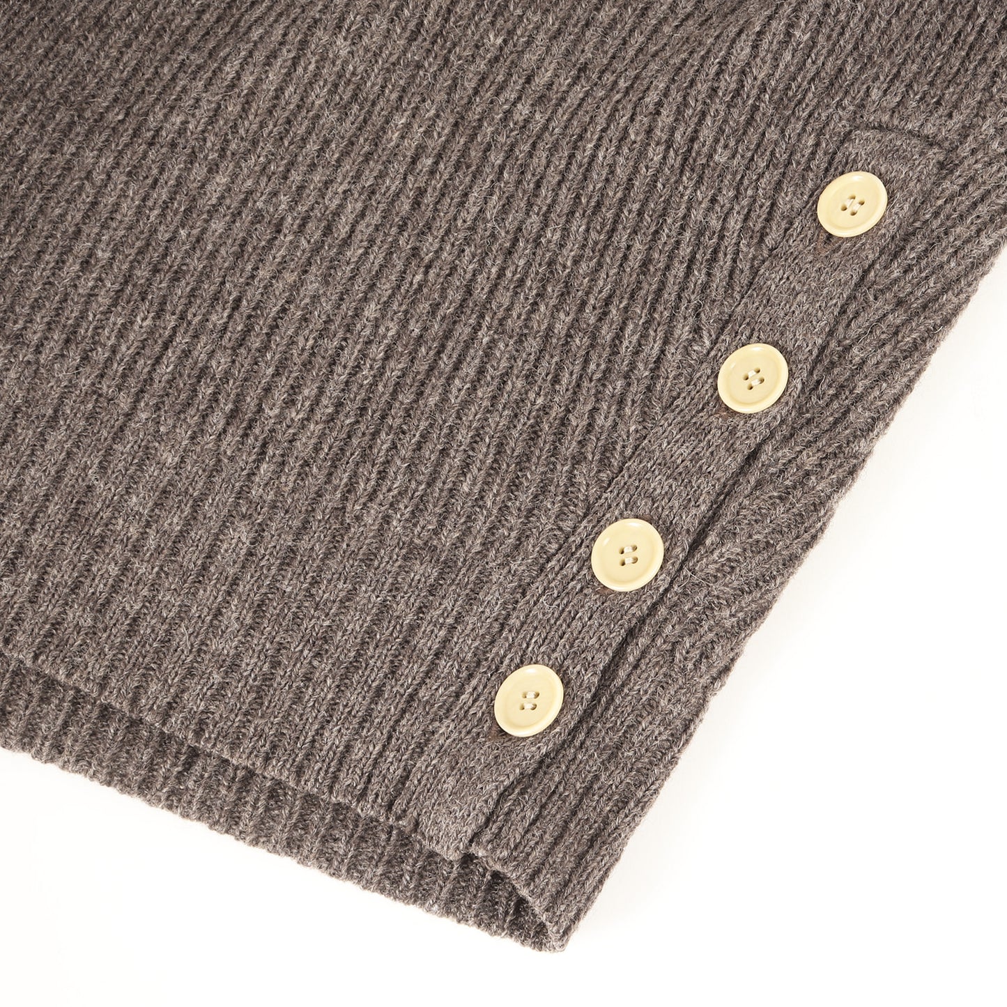 サイドボタン付き ウールニット セーター
