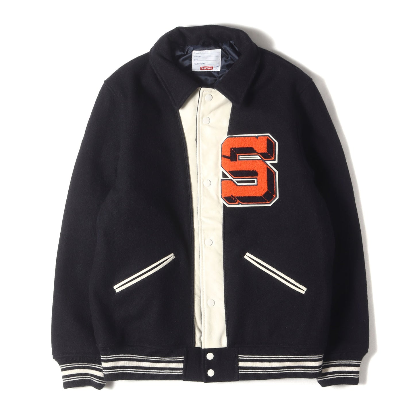 アーチロゴ メルトンバーシティジャケット / スタジャン(Captain Varsity Jacket)