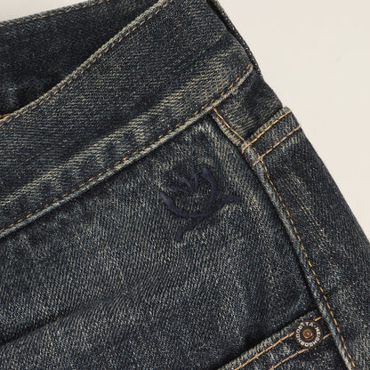 00s ペンキ加工 ディープ ベーシック デニムパンツ(dirt savage WASHED. DEEP BASIC DENIM / 14OZ-PT)