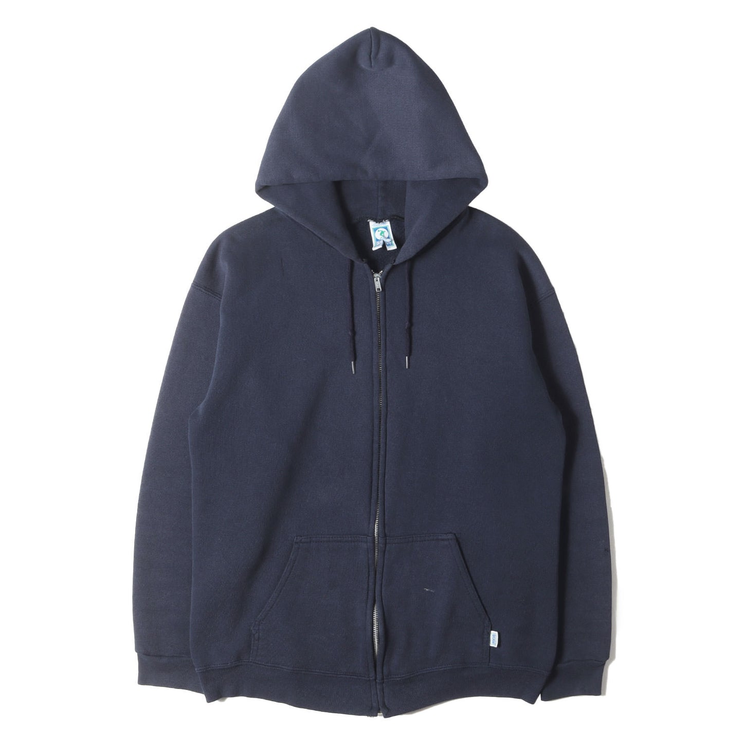 [雰囲気抜群 ナス紺] 90s 無地 フルジップ スウェットパーカー / USA製 DISCUS ATHLETIC