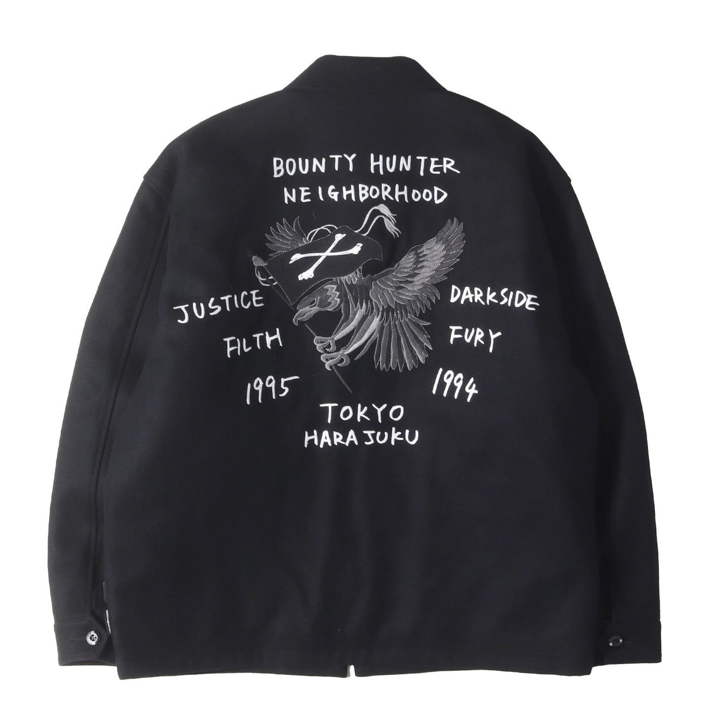 22AW 初売り限定 ×BOUNTY HUNTER イーグル刺繍 メルトン スーベニアジャケット(SOUVENIR JACKET. WO)