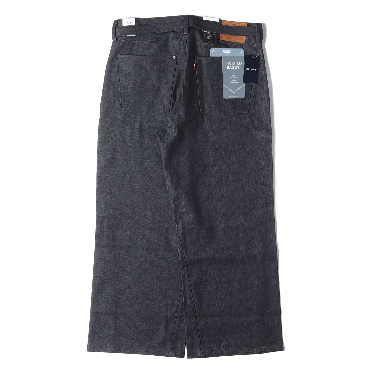 25AW EDIFICE別注 PREMIUM ベルト付き バギー リジッド デニムパンツ(TWISTED BAGGY)