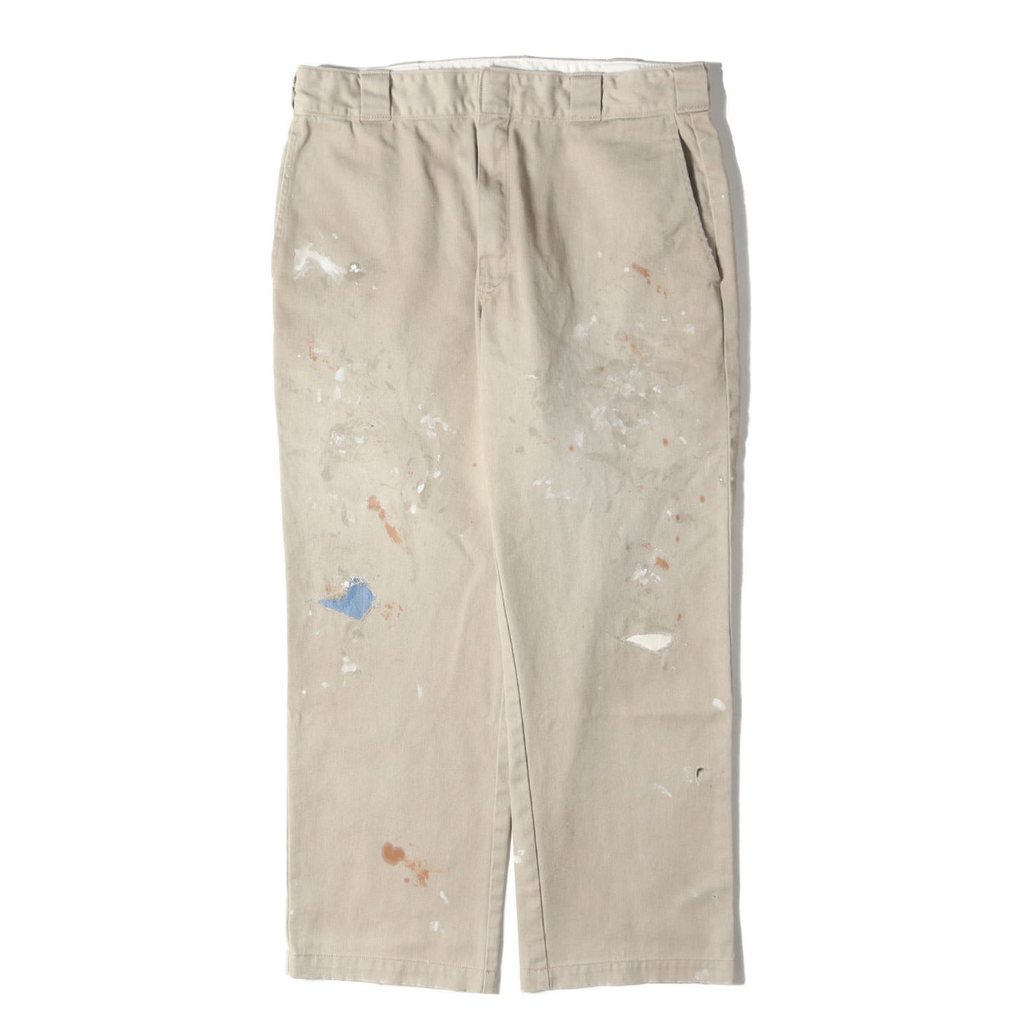 25SS オンラインストア限定 ×Dickies ペンキ加工 ワーク チノパンツ(FADED 874 WORK PANTS)