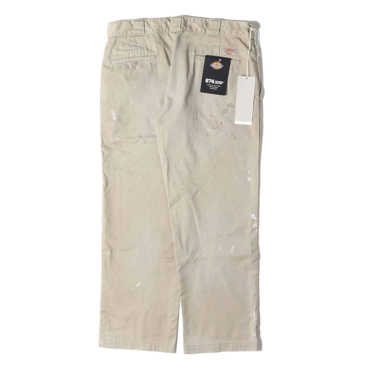 25SS オンラインストア限定 ×Dickies ペンキ加工 ワーク チノパンツ(FADED 874 WORK PANTS)