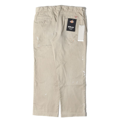 25SS オンラインストア限定 ×Dickies ペンキ加工 ワーク チノパンツ(FADED 874 WORK PANTS)