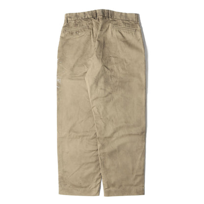 25SS ペンキ加工 ワイド ミリタリー チノパンツ(PAINTED NO TUCK WIDE CHINO TROUSERS)