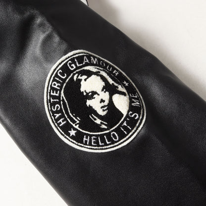 ×HYSTERIC GLAMOUR 袖レザー メルトン スタジャン(WDS STADIUM JUMPER)
