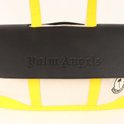 23AW ×Palm Angels GENIUS 8 レザーパーツ付き キャンバストートバッグ(TOTE)
