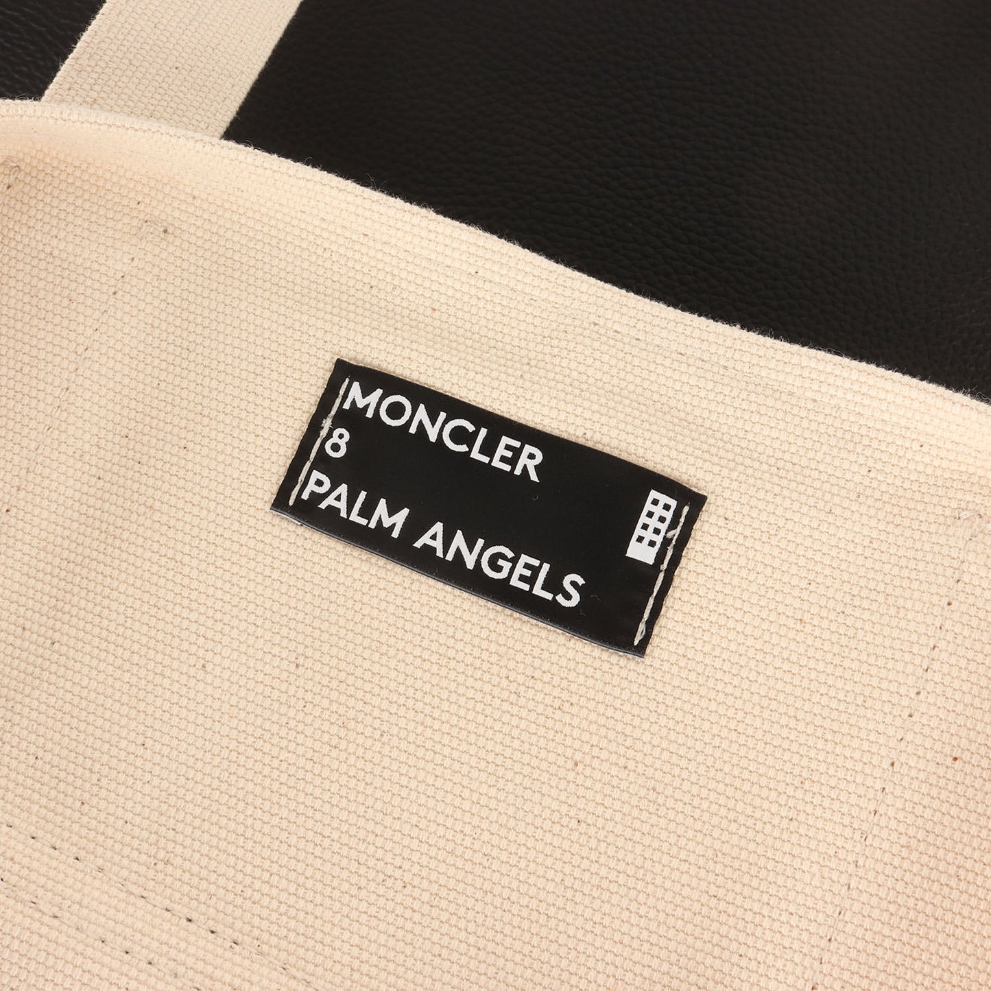 23AW ×Palm Angels GENIUS 8 レザーパーツ付き キャンバストートバッグ(TOTE)