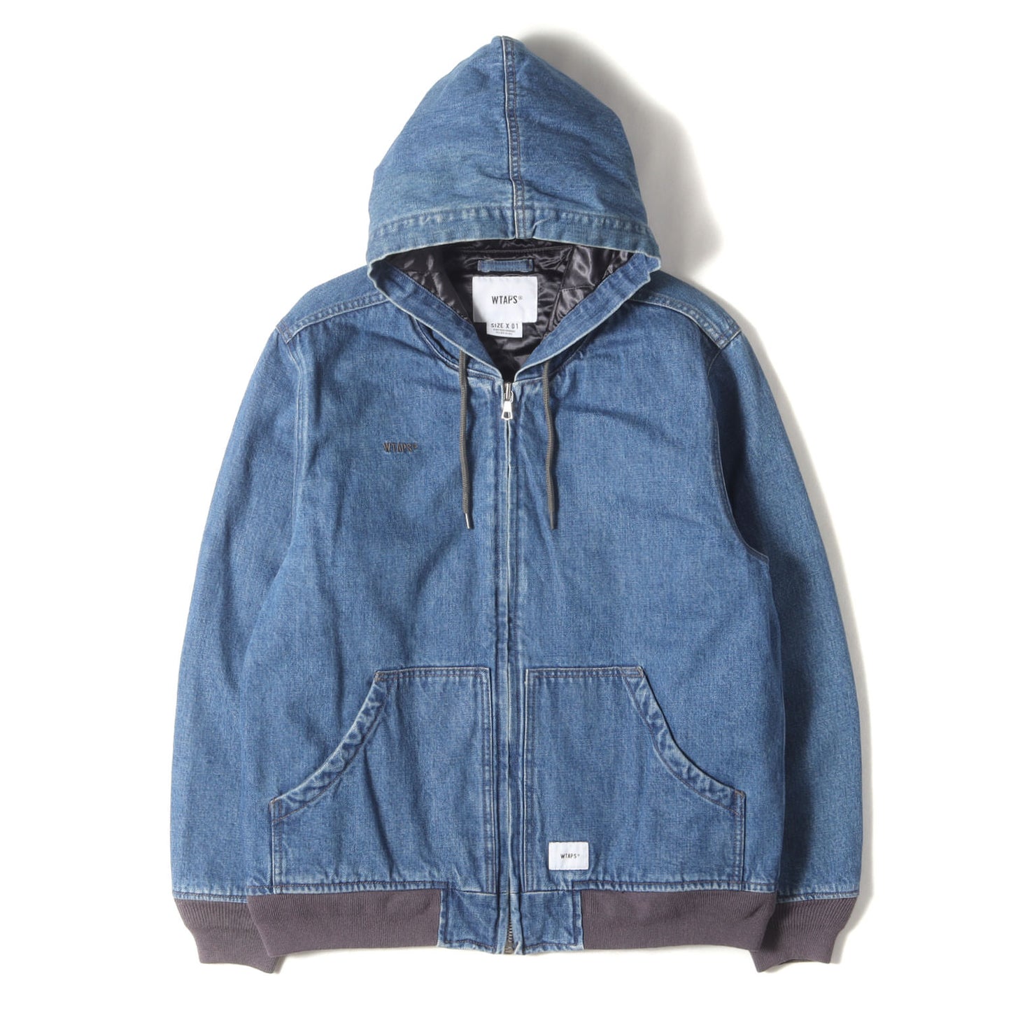 エンボスロゴ 裏地キルティング デニム フード ジャケット(VICE / JACKET)