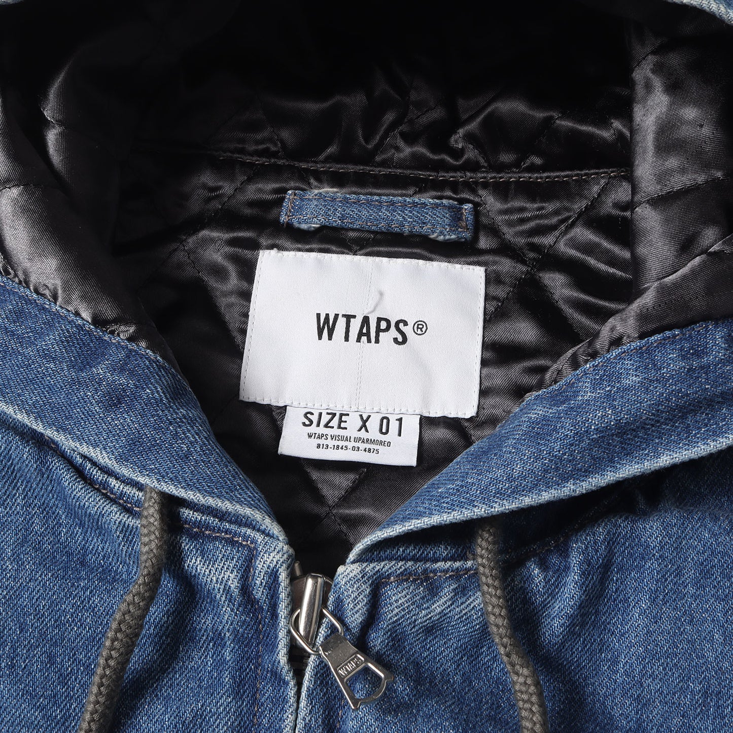 エンボスロゴ 裏地キルティング デニム フード ジャケット(VICE / JACKET)