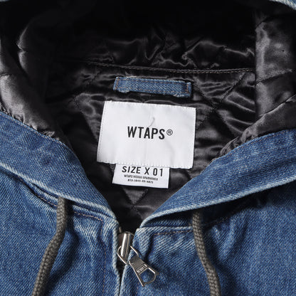 エンボスロゴ 裏地キルティング デニム フード ジャケット(VICE / JACKET)