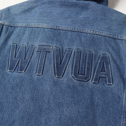 エンボスロゴ 裏地キルティング デニム フード ジャケット(VICE / JACKET)