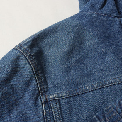 エンボスロゴ 裏地キルティング デニム フード ジャケット(VICE / JACKET)