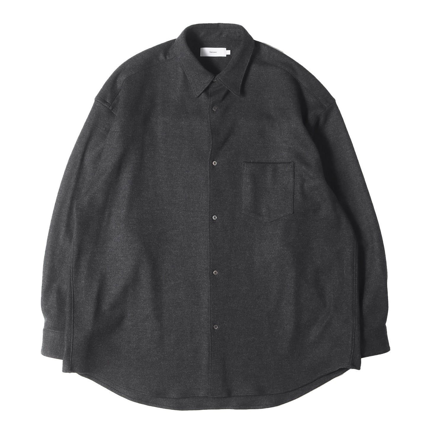 24AW ウール スムース フランネル オーバーサイズ シャツ(Wool Smooth Flannel Oversized Regular Collar Shirt)