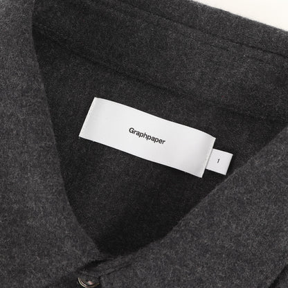 24AW ウール スムース フランネル オーバーサイズ シャツ(Wool Smooth Flannel Oversized Regular Collar Shirt)