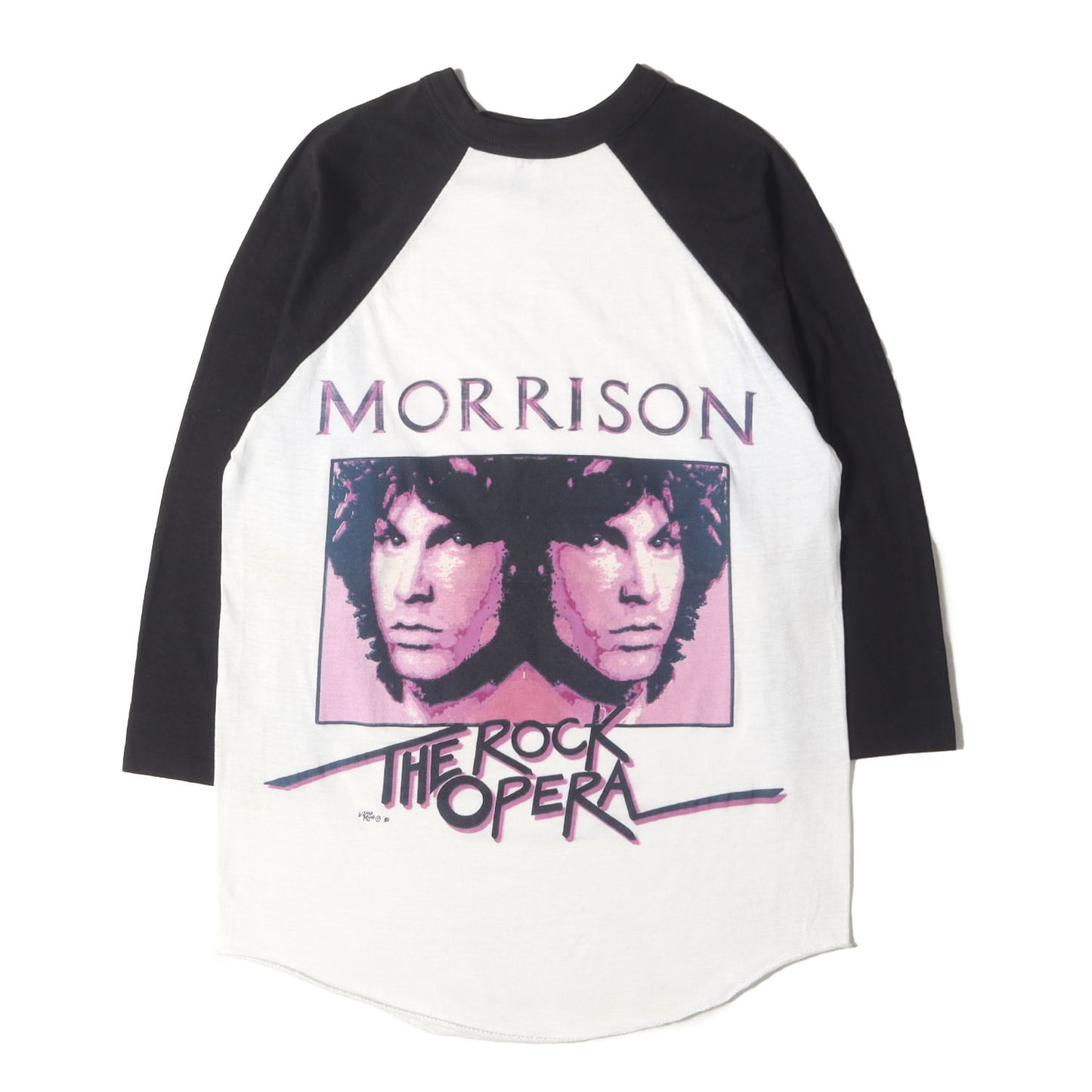 80s Jim Morrison THE ROCK OPERA 7分袖 ラグラン Tシャツ(USA製)