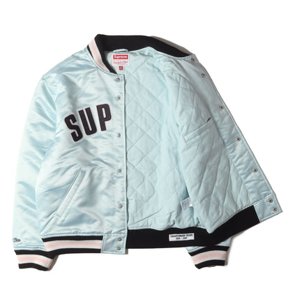 21SS ×Mitchell & Ness サテン バーシティジャケット / スタジャン(Satin Varsity Jacket)