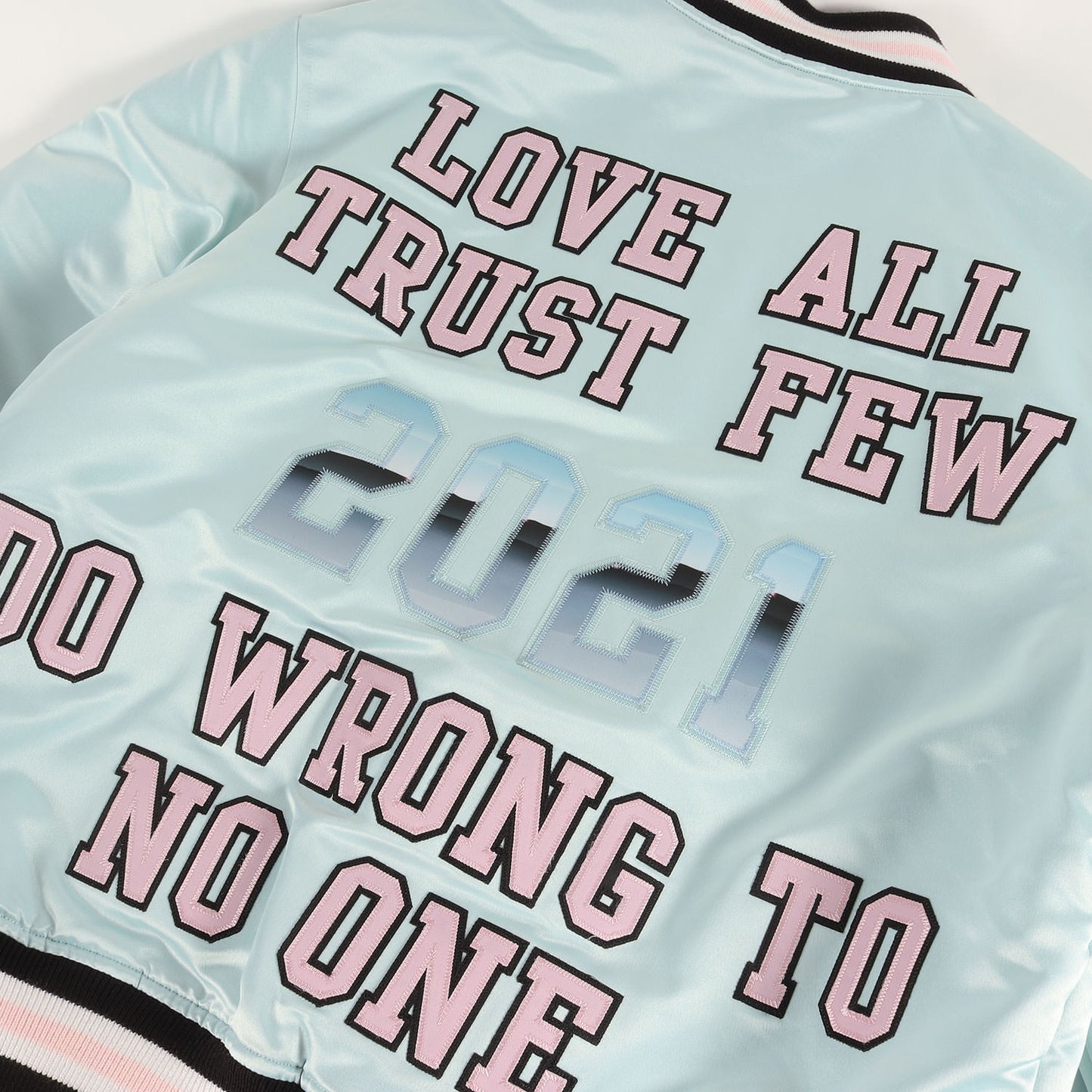 21SS ×Mitchell & Ness サテン バーシティジャケット / スタジャン(Satin Varsity Jacket)