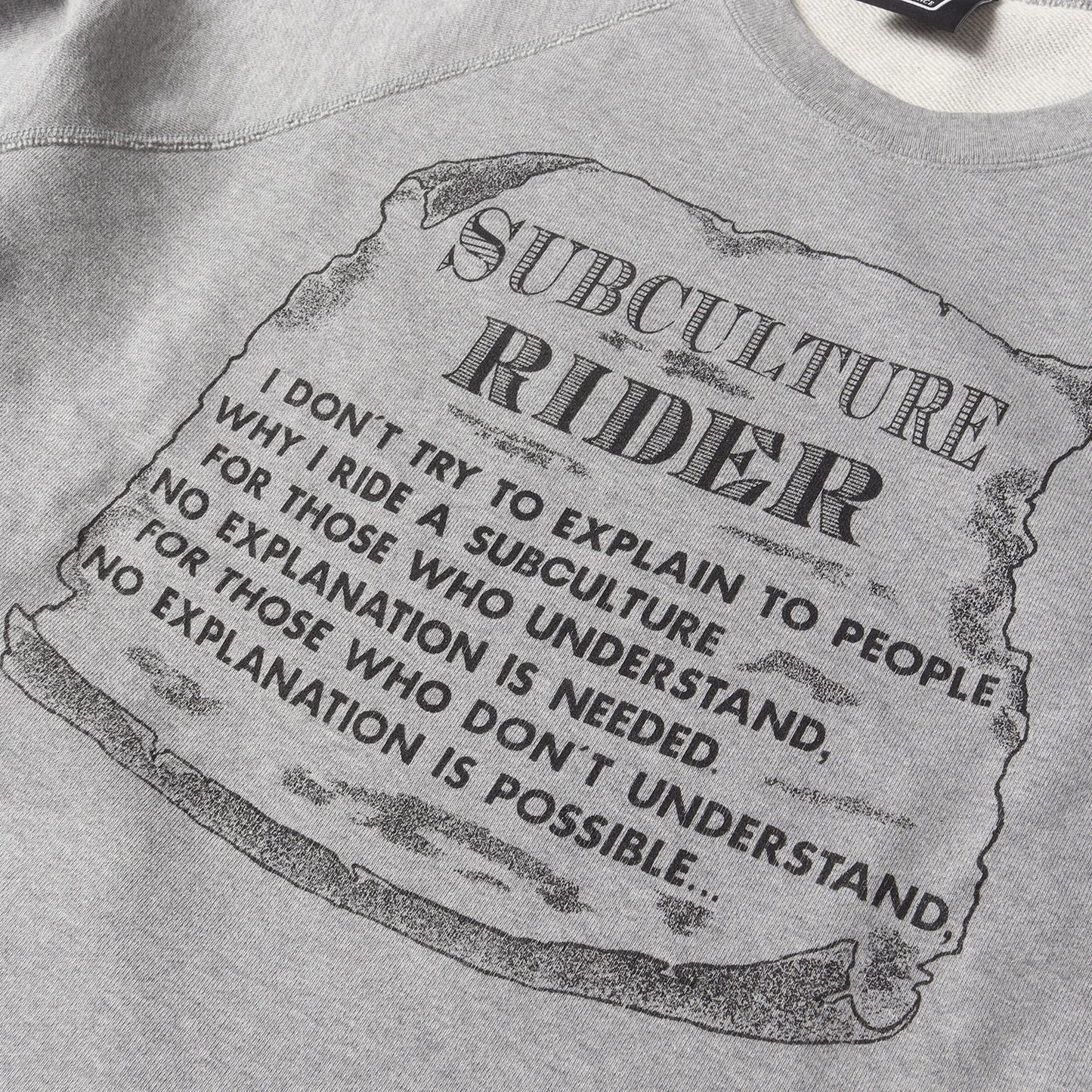 23SS グラフィック クルーネック スウェット(RIDER CREW NECK SWEAT)