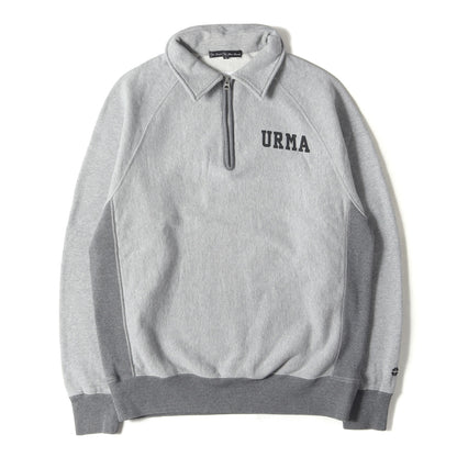 URMAロゴ ハーフジップ リバースウィーブ スウェット
