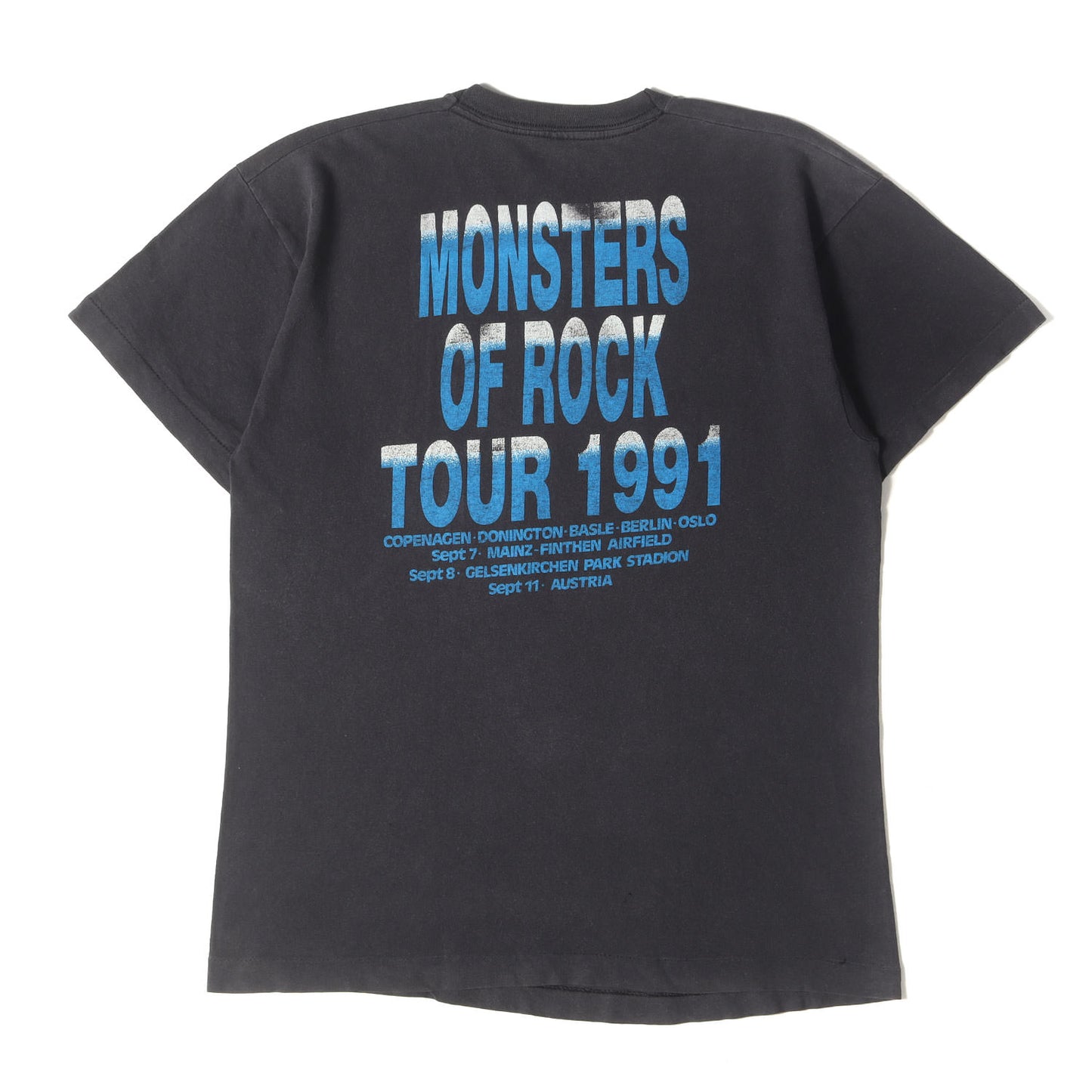 90s Metallica AC/DC Motley Crue The Black Crowes Queensryche MONSTERS OF ROCK TOUR 1991 Tシャツ