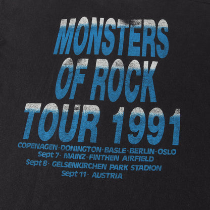 90s Metallica AC/DC Motley Crue The Black Crowes Queensryche MONSTERS OF ROCK TOUR 1991 Tシャツ