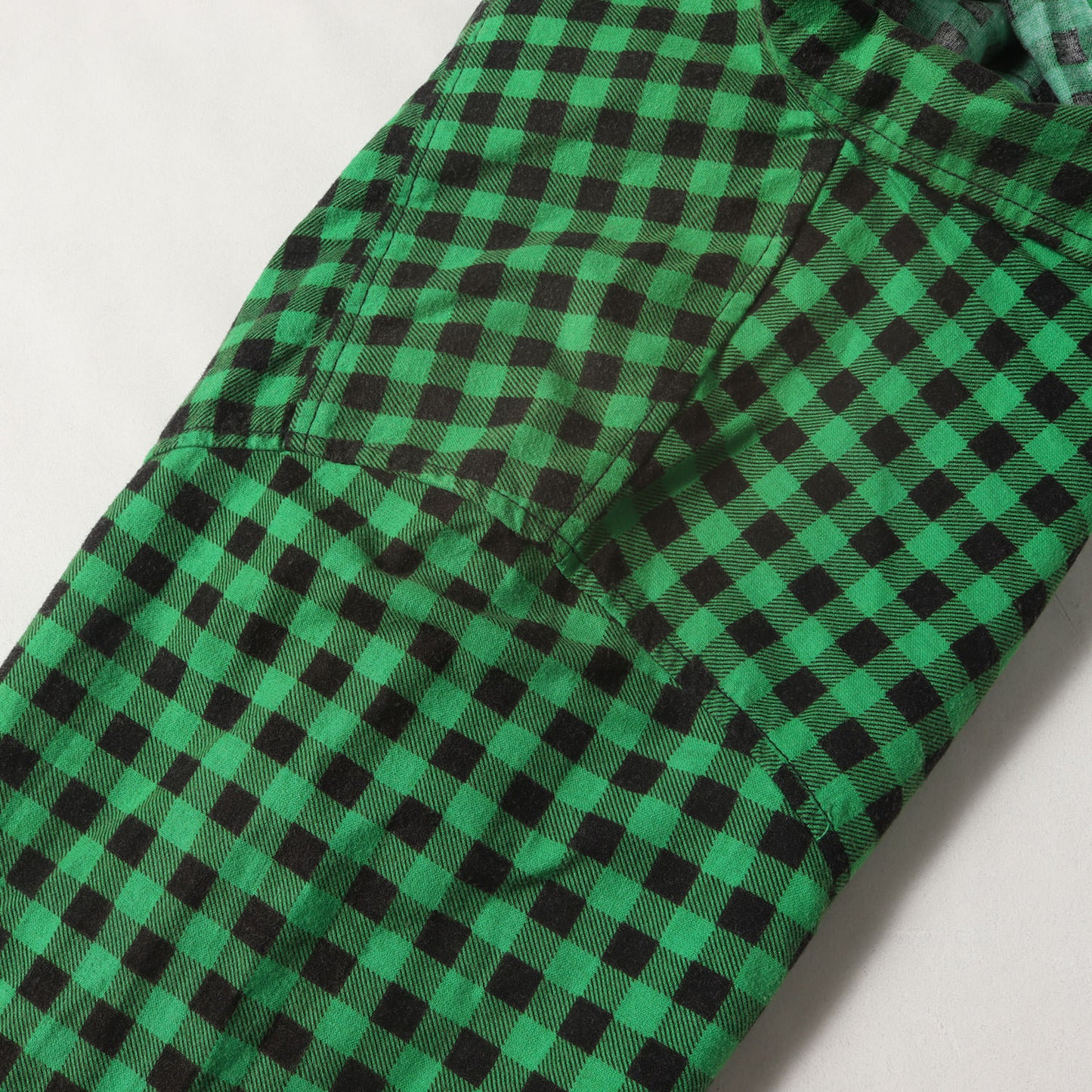 00s ロゴ刺繍 プリントチェック フランネル 半袖シャツ