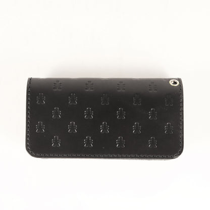 円マーク エンボス レザー ロングウォレット / 長財布