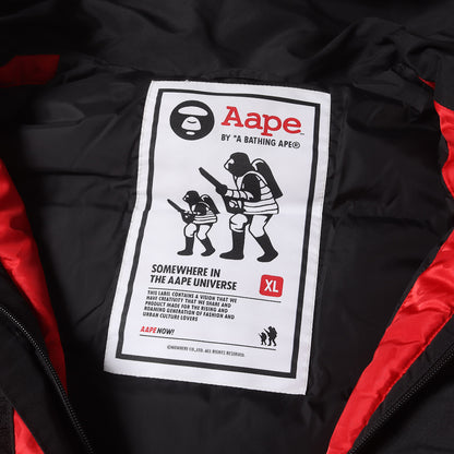 AAPE ジャガードカモ フード ダウンジャケット