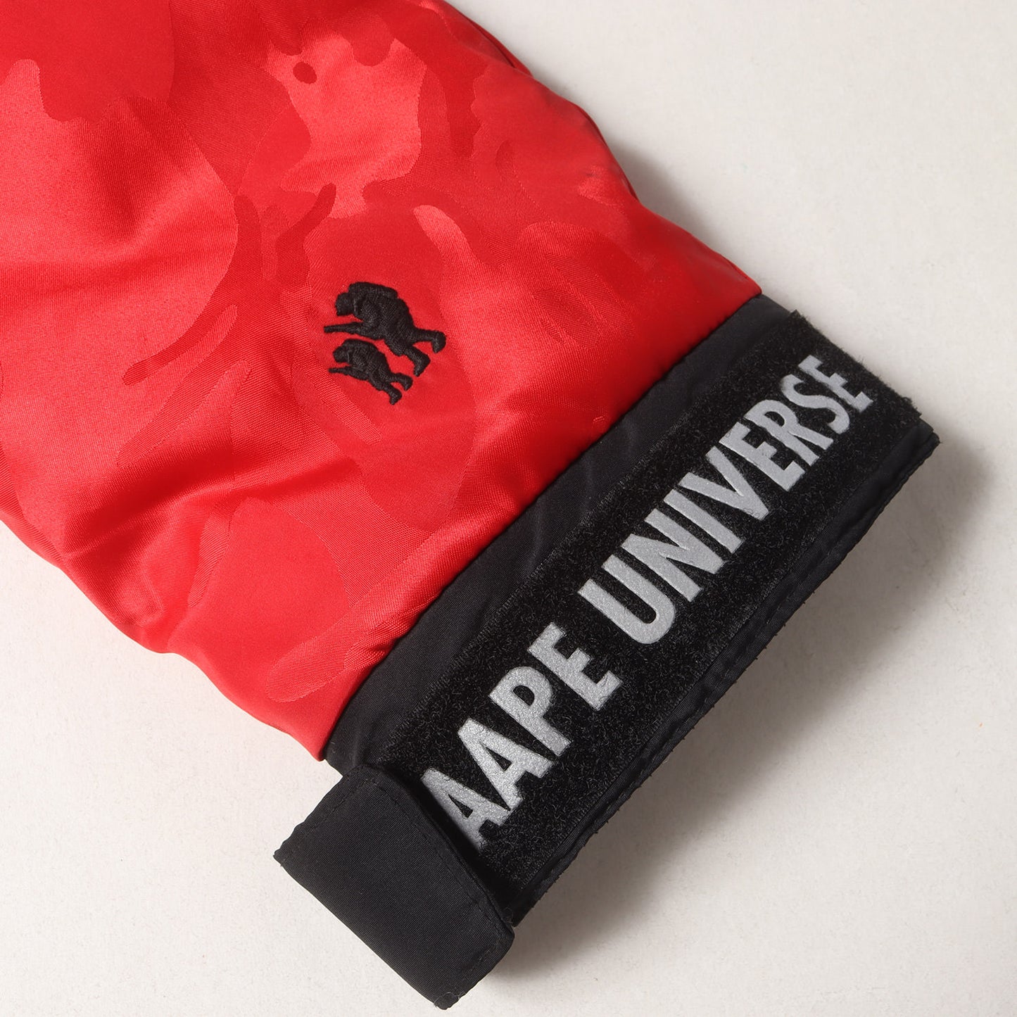 AAPE ジャガードカモ フード ダウンジャケット